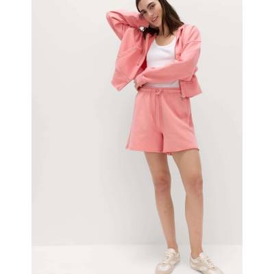 Marks & Spencer Спортни шортс с висока талия от чиста памук Marks & Spencer розово Marks & Spencer | Rozov | ЖЕНИ | 16