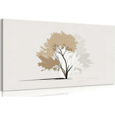 Obraz minimalistický strom s listy - 90x60