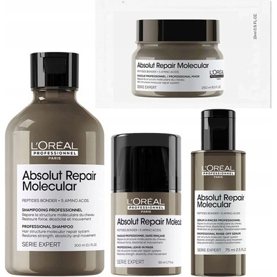 Loreal Absolut Repair Molecular šampon 300 ml + krém 50 ml + sérum 75 ml