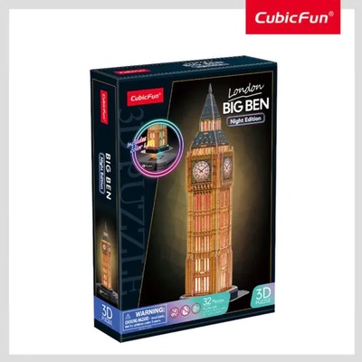 CubicFun Пъзел 3D Big Ben London Night Edition с LED светлини