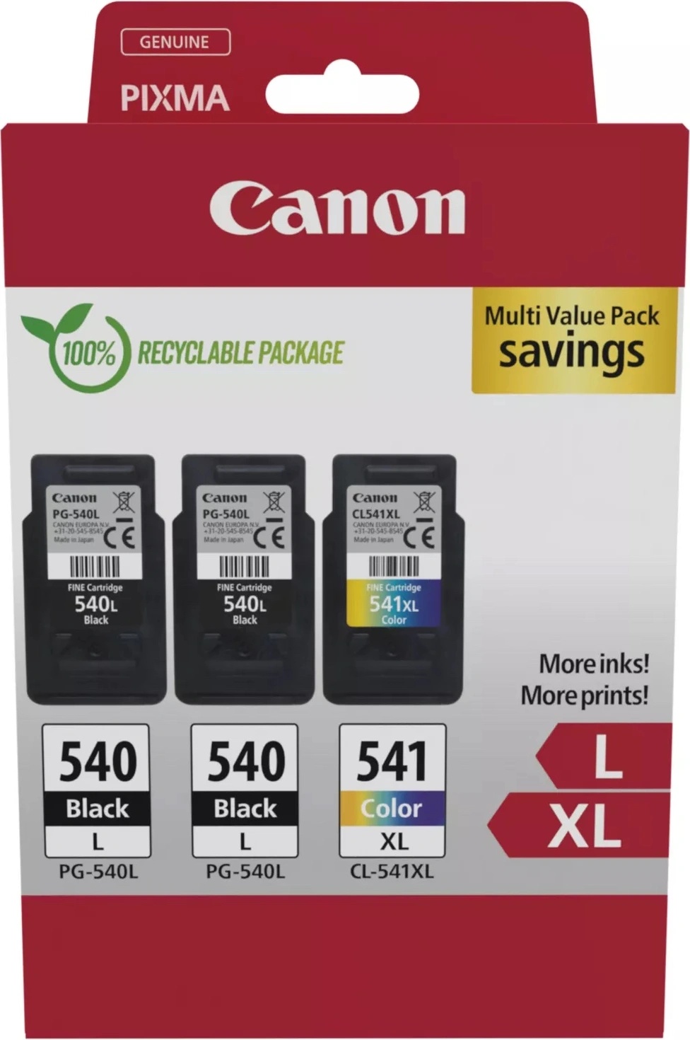 Canon PG-540L x2 + CL-541XL Multipack (5224B017)