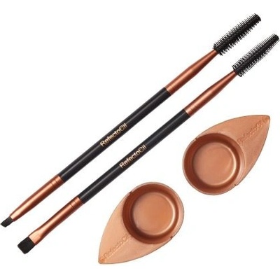 RefectoCil Cosmetic Brush Browista Toolkit štetček pre aplikáciu farby na obočie + štetček na presnú prácu s farbou na obočie + aplikačné misky 2 ks