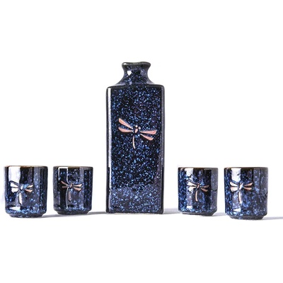 Made in Japan Комплект за саке dragonfly, 5 бр. , син, mij (mijc3829)
