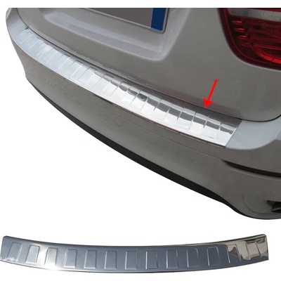 Nerez kryt nákladovej hrany zadného nárazníka Omtec BMW X6 2008-2014 brúsený