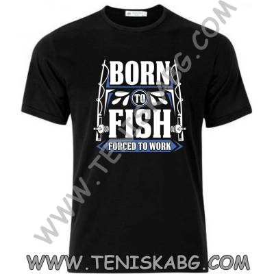 Fruit of the Loom Тениска - Born to fish