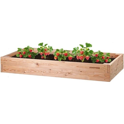 ATMOWOOD Prémiový vyvýšený záhon 200 x 100 x 28 cm hnědý