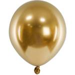 Party Deco Латексови Балони Хром, Златно - 12 см (chb1-5-019-50)