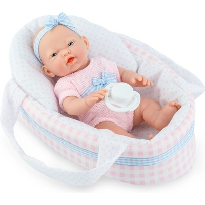 Marina & Pau Realistické miminko holčička Venuška v přenosné tašce Mini Golosinas Baby 21 cm