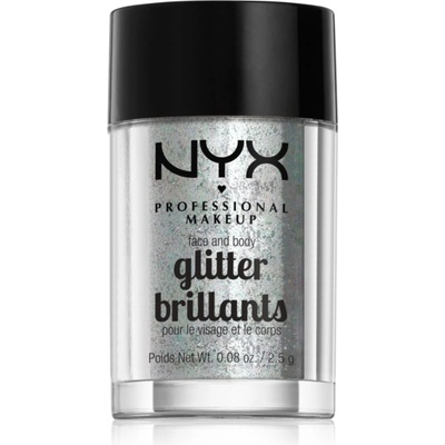 NYX Cosmetics Face & Body Glitter Brillants брокат за лице и тяло цвят 07 Ice 2.5 гр