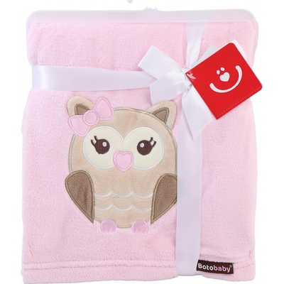 Bobobaby Dětská deka růžová sovička