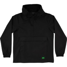 Creature Patent Hooded Windbreaker Jacket Black