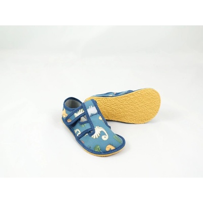 Detské Barefoot papuče Crave Dino Blue