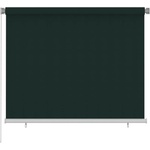 vidaXL Външна ролетна щора, 185(Ш)x140(В) см, тъмнозелена, HDPE (312815)