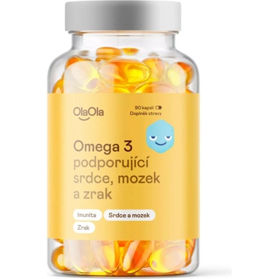 OlaOla Omega 3 podporující srdce, mozek a zrak 90 kapslí