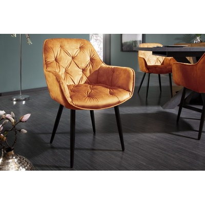 LuxD Garold hořčicoově žlutý samet