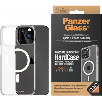 Panzer Гръб PanzerGlass за Apple iPhone 15 Pro Max HardCase MagSafe D3O - Прозрачен