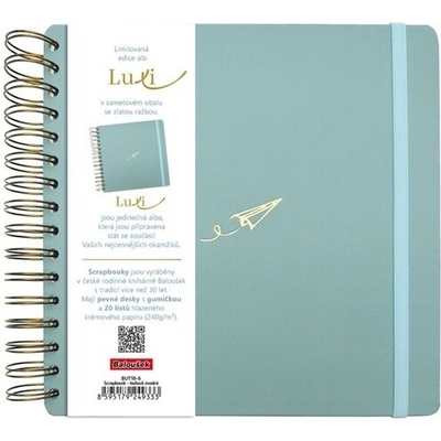 BALOUŠEK TISK Scrapbook Luxi, 210 × 210 mm, lamino, ledově modré