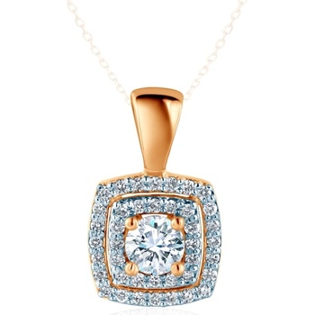 SAVICKI Обеци Savicki двуцветно злато, лабораторни диаманти