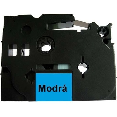 Můj-toner Páska štítky Brother TZ-541 TZE-541 TZ541 TZE541 PT P-touch 18 mm délka 8 m černá modrá laminovaná kompatibilní