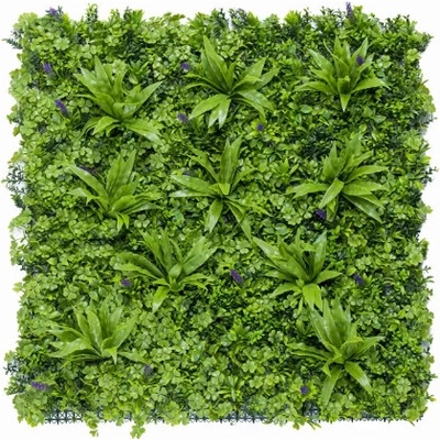 Umělý květinový panel Vegetatie sedum purple 100x100cm