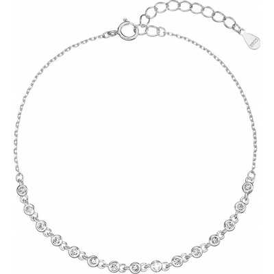 Pavona Třpytivý stříbrný náramek s čirými zirkony 13031.1