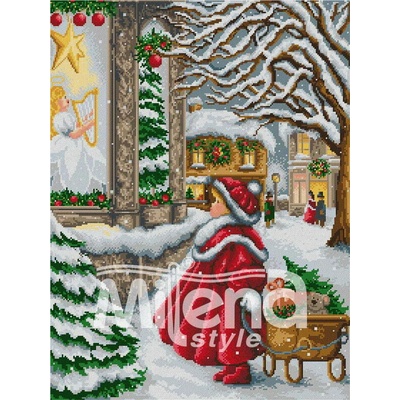 Milena Style Коледни мечти - гоблен със схема конци dmc 1: 1