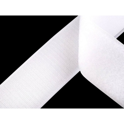Prima-obchod Suchý zip háček + plyš šíře 50 mm, barva 1 bílá