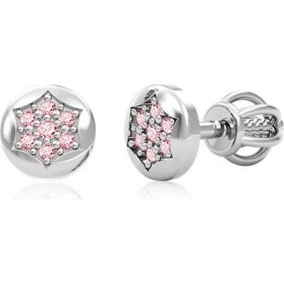 Couple peckové náušnice Elmina bílé zlato se zirkony 6680403-0-0-78