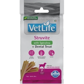 Farmina Vet Life Struvite Dental Treat Medium Maxi - Дентални стикове за кучета от средни и едри породи - 100 гр, Италия - KVN0011004