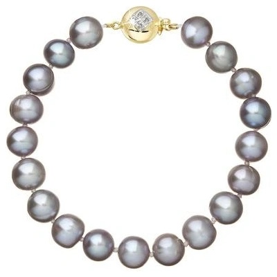 Pavona perlový náramek z říčních perel se zapínáním ze 14 karátového zlata 923010.3/9270A grey