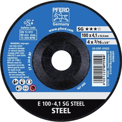 Pferd E 100-4,1 Brúsny kotúč lomený 100 x 16 mm ocel 62210426 10 ks