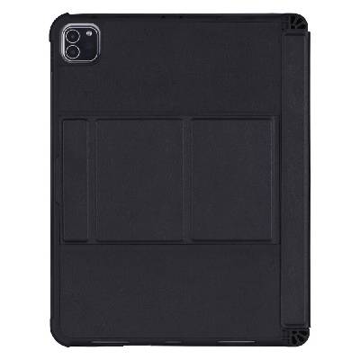 Кожен калъф с клавиатура, тъчпад и поставка за Apple Pencil 2 за iPad Pro 11 M1 (2021), iPad Pro 11 (2020) - 4smarts Keyboard Case Solid QWERTY (черен) (4S463151)