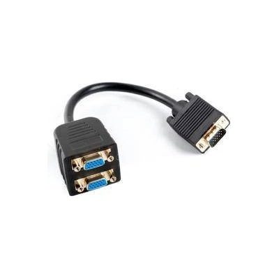 Lanberg Адаптер Lanberg VGA към VGAx2, 20cm, Черен, AD-0020-BK