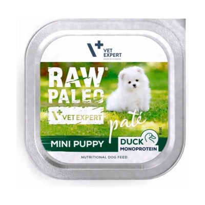 VetExpert Raw Paleo Pâte Mini Puppy Duck Mono 150 g