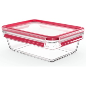 Tefal - Кутия за храна 1, 3 л MSEAL GLASS червена/стъкло (GS0281)