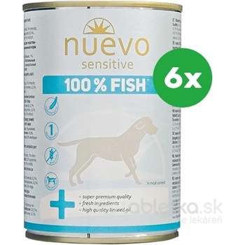 Nuevo Dog Sensitive 100% Fish 6 x 375 g