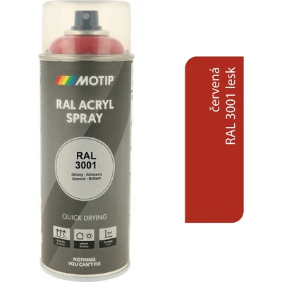 Motip Acryl 400 ml RAL 3001 lesk