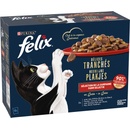 Krmivo pro kočky Felix Tasty Shreds s hovězím kuřetem kachnou krůtou ve šťávě 12 x 80 g