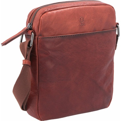 Poyem kožená Crossbody taška Světlé hnědá