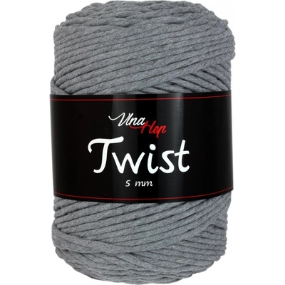 Vlna - Hep Twist 5 mm 8235 tmavě šedá