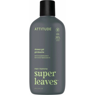 Attitude Super leaves Pánský sprchový gel Matcha a Bergamot 415 ml