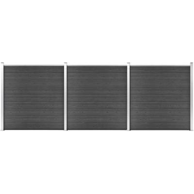 Nabytek XL Set plotových dílců WPC 526 x 186 cm černý