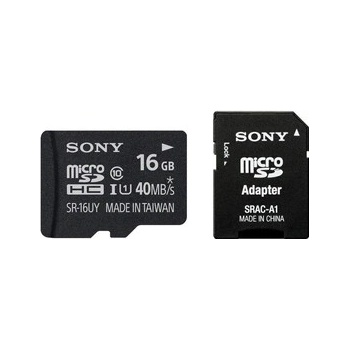 Sony microSDHC 16GB UHS-I U1 + adapter SR16UYA