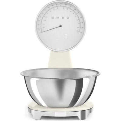 Smeg Kuchyňská váha s nerezovou miskou KSF01, krémová KSF01CRWW