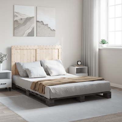 zahrada-XL 3281546 Rám postele s čelem šedý masivní borové dřevo