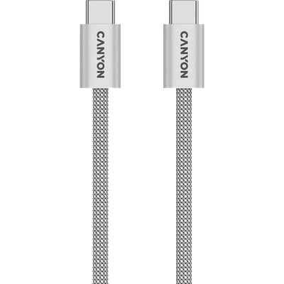 Кабел CANYON cable OnWire 60MG C-C 60W Magnet Braided 1m Light Grey (CND-CCMG60AB15LG)