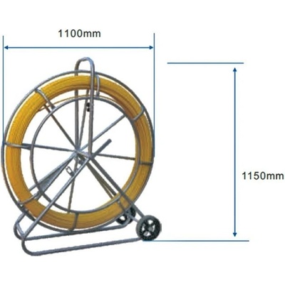 Protahovací pero OEM sklolaminátové ve stojanu 9mm - 150m FGDR-9/150