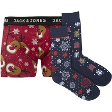 Jack and Jones vánoční set boxerky a ponožky