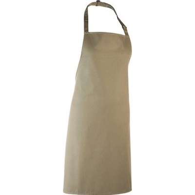 Premier Workwear Klasická zástěra za krk PR150 Olive Pantone 378 72x86cm