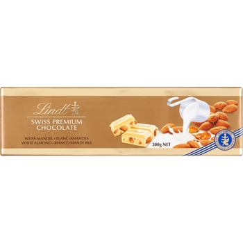 Lindt biela čokoláda s mandľami 300 g